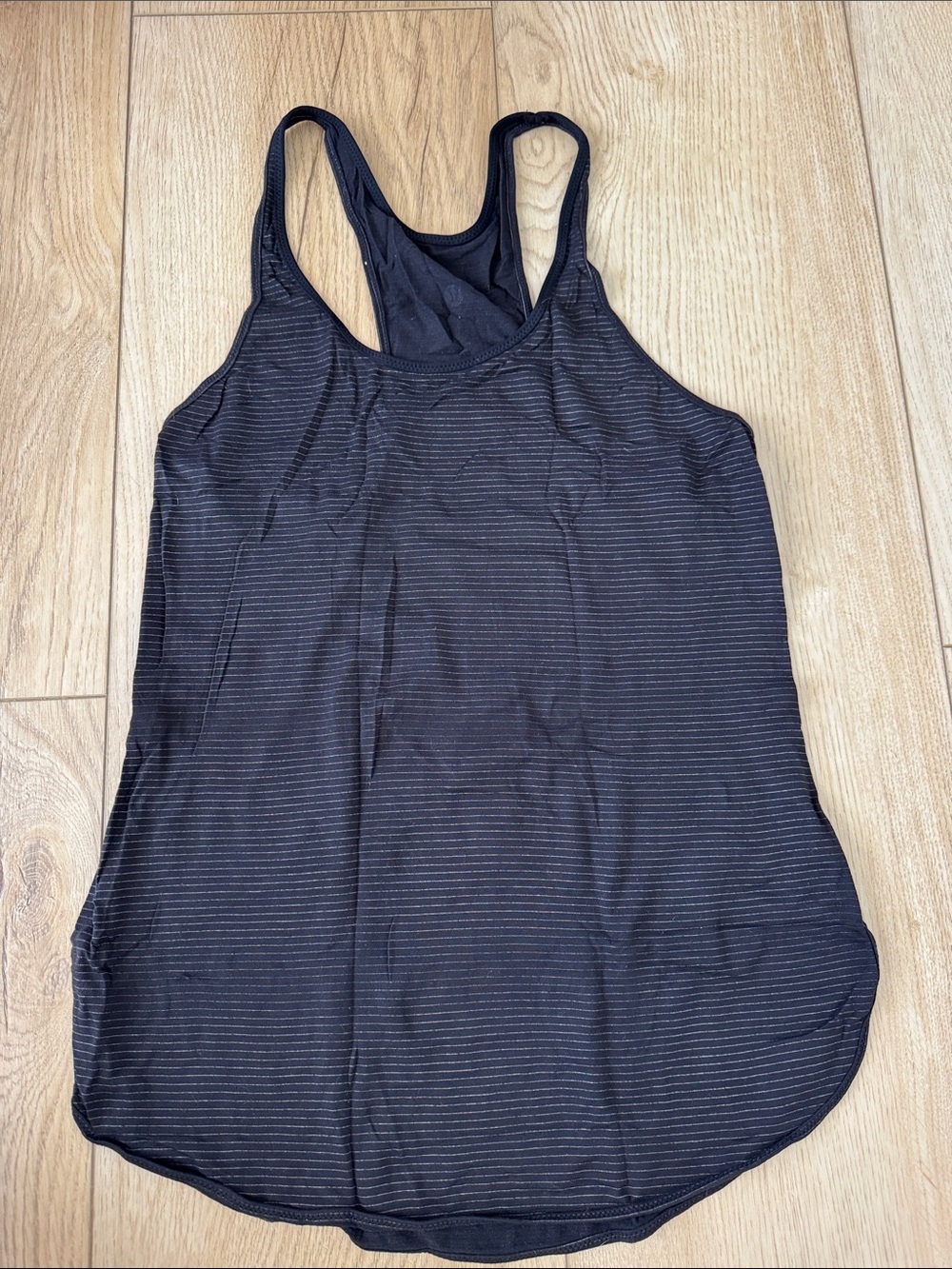 lululemon athletica Black Thin-Striped Racerback Tank